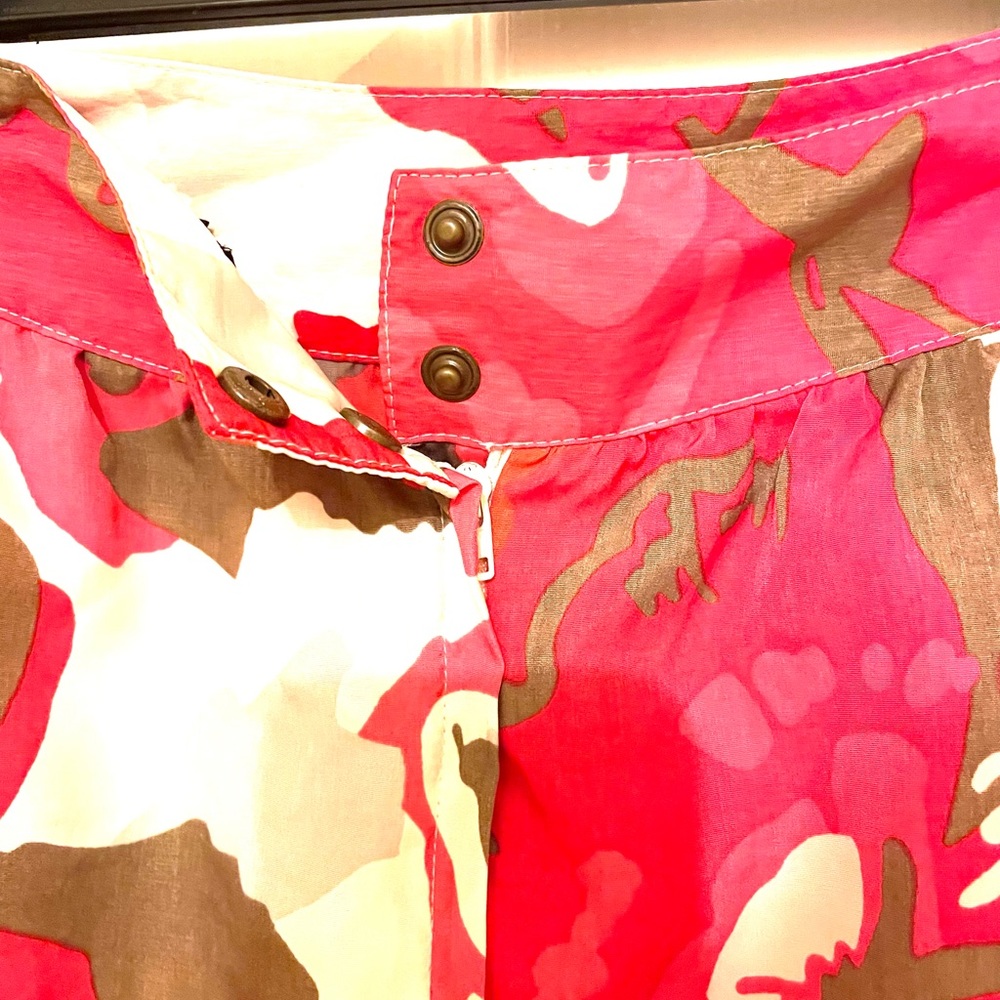 💝 New York & Company Orange Floral Skirt, Size 8 - Picture 3 of 5